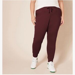Women's XL Burgundy Jogger Pants
